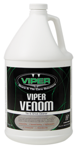 If you prefer a high alkaline, solvent fortified chemical to deal with heavy soil on hard surfaces...you want Viper Venom! The original tile and grout cleaner, it removes years of built up grease, dirt and stains! Dilute it 1:1 for tough jobs, more for lighter jobs! You'll see the dirt start to lift out of the grout even before you begin using your machine. Rinse well.