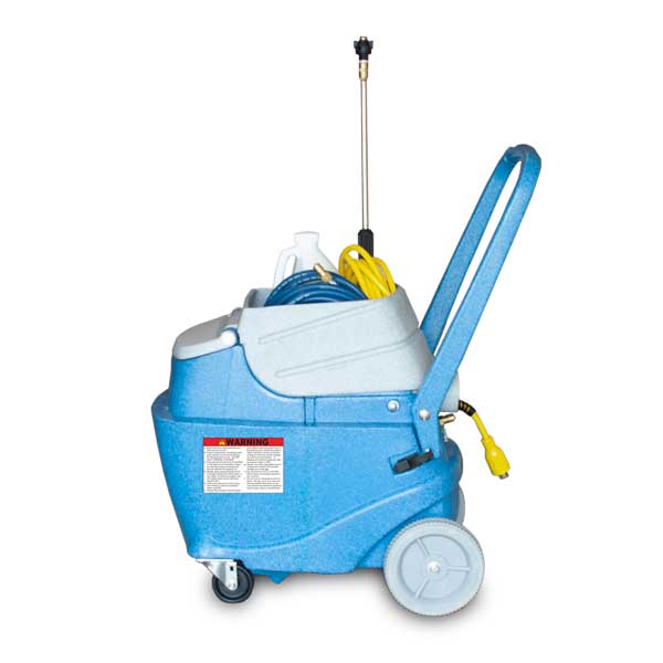 COUNTER STRIKE is a 5 gallon machine with a 220 psi solution pump for optimum productivity. Standard tools include commercial tough misting gun for quick, effective application of disinfecting chemical.