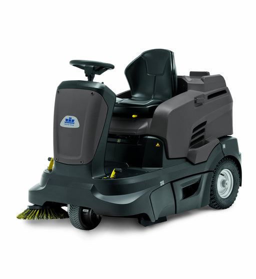 Radius 360T: This highly maneuverable ride-on sweeper increases productivity and safety with a commanding view of the work area. The Radius 360T cleans multiple surfaces from tough industrial flooring to soft carpet.