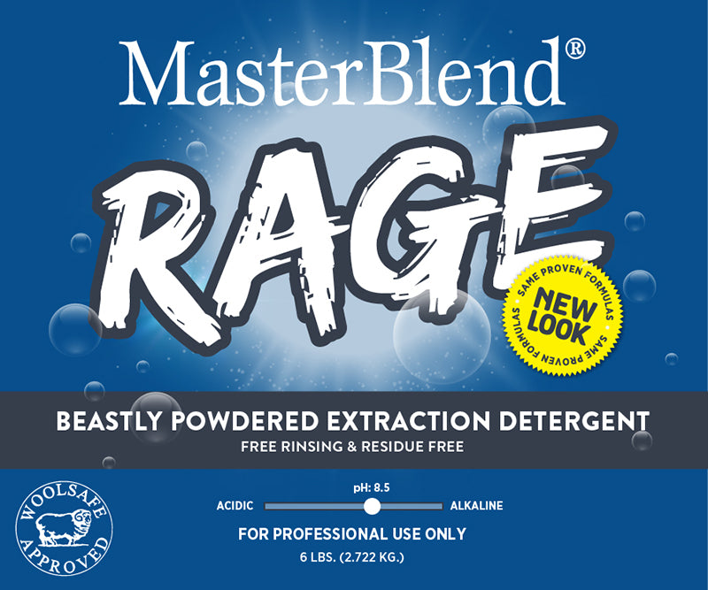 Rage is a premium powdered detergent with a pH of 8.5 which makes it the perfect choice for the safe cleaning 