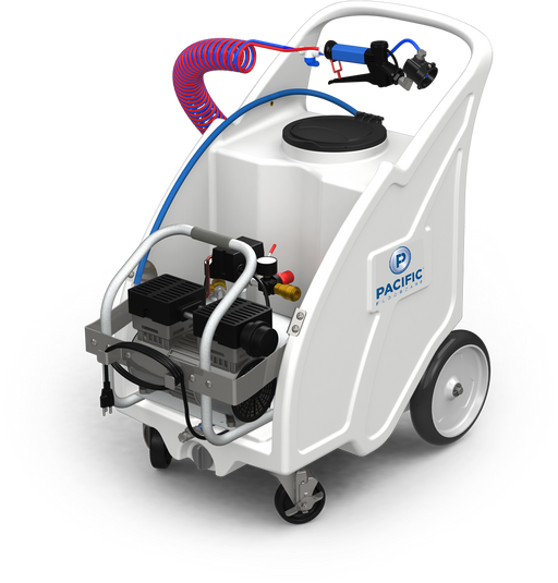 The AM-15 is a versatile misting unit with effective droplets at 15 microns and overall capacity provides superior productivity for large area disinfection. 